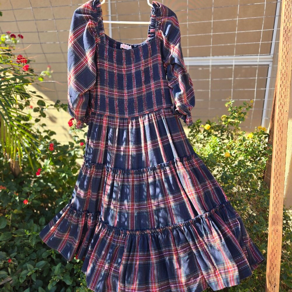 Ivy City Blue and Red Plaid Dress XL